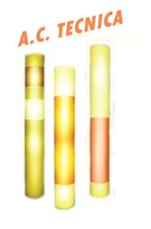Tre colonne verticali colorate; testo in alto: "A.C. Tecnica".