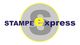 Logo con scritta "STAMPE express" su sfondo grigio con bordo giallo.