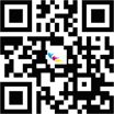 QR-Code mit buntem Logo in der Mitte auf weißem Hintergrund.