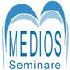 Logo mit stilisiertem blauen M, darüber "MEDIOS", darunter "Seminare".