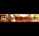 Logo mit Flammenhintergrund: "GZ brandservices" in schwarzer Schrift auf orangefarbenem Grund.