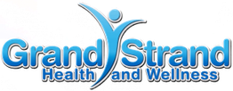 Logo of Grand Strand Health and Wellness with a stylized person in blue.
