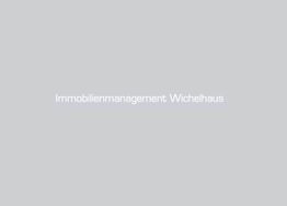 Grau, Text: Immobilienmanagement Wichelhaus.