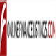 Red and black logo for OnlineFinanceListings.com with a stylized F.