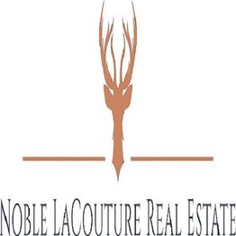 A logo with a deer head icon above the text "Noble LaCouture Real Estate."
