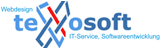 Logo von "texxosoft" mit Text: "Webdesign", "IT-Service, Softwareentwicklung".