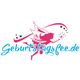 Logo mit rosa Fee und Sternen, Text: Geburtstagsfee.de.
