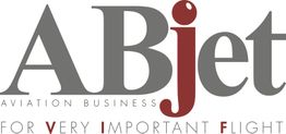 Logo ABjet con scritte: "Aviation Business" e "For Very Important Flight".
