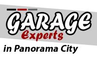 "Text logo: Garage Experts in Panorama City with a stylish, modern design."