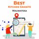 Illustration with "Best Kitchen Granite Wauwatosa" text and a map locality marker.