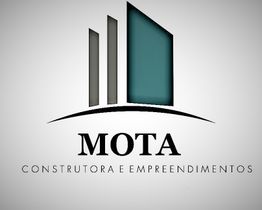 Logotipo da Mota Construtora e Empreendimentos com ícones de edifícios estilizados.