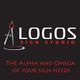 Logo: "LOGOS Sign Studio" with text "The Alpha and Omega of your sign needs" below.