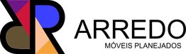 Logo do Arredo com formas coloridas e texto "Móveis Planejados" em preto.
