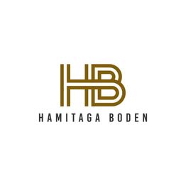 Logo mit braunen Buchstaben "HB" und Text "Hamitaga Boden" darunter auf weißem Hintergrund.
