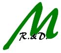 Grünes "M" mit schwarzem Text "R.&D." darunter auf weißem Hintergrund.