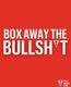 Red background with bold text: "Box Away the Bullsh*t." Title Boxing Club logo at bottom right.