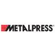 Logo "METALPRESS" con un disegno rosso di blocchi a sinistra.