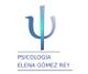 Logo con símbolo psi y texto: "Psicología Elena Gómez Rey".