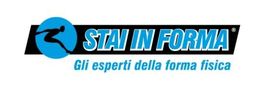 Logo con testo "STAI IN FORMA", silhouette di corridore e slogan "Gli esperti della forma fisica".