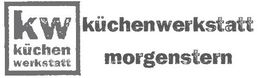 Logo mit Text: "küchenwerkstatt morgenstern", links "kw küchen werkstatt" im Quadrat.