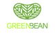 "Green Bean logo with stylized green leaf pattern inside a bean shape."