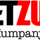 Zwart-wit logo met een zwart silhouet en het woord "ZUUR" in felrood.