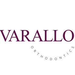 Varallo Orthodontics logo with "Varallo" in bold letters and "Orthodontics" in a curved design.