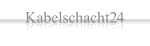 Text "Kabelschacht24" in grauer Schrift auf weißem Hintergrund mit Schatteneffekt.