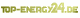 Logo der Website "top-energy24.de" in goldener Schrift auf weißem Hintergrund.
