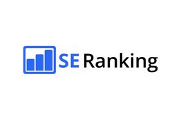 SE Ranking logo with blue graph icon and text on a white background.