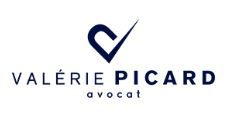 Logo de Valérie Picard, avocat, avec un symbole en forme de cœur stylisé.