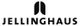Schwarz-weiß Logo mit dem Text "JELLINGHAUS" und einem stilisierten Symbol oben.