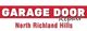 "Garage Door Repair North Richland Hills" in bold red and black text on a white background.