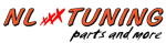 Logo von NL Tuning mit dem Slogan "parts and more" in orange und schwarz.