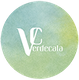 Logo circular con fondo verde-azul y letras "VC Verdecala" en blanco.