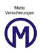 Blaues "M" im Kreis unter dem Text "Mette Versicherungen".