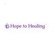 Logo with text "Hope to Healing" in purple next to a stylized drop icon.