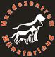 Logo von Hundezentrum Münsterland mit Silhouetten von drei Hunden in einem Kreis.