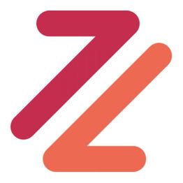 Zweifarbiges Logo mit ineinander übergehendem Z, roter und orangefarbener Linie.