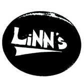 Schwarzes Oval mit weißem Schriftzug "LiNN's" in stilisierter Schriftart.