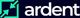 Logo with arrows in a square and the text "ardent" in lowercase on a dark background.