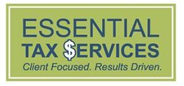 Logo for Essential Tax Services with the slogan "Client Focused. Results Driven."