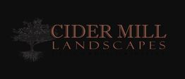 Logo for Cider Mill Landscapes with a tree design and the words "Design • Build • Inspire."