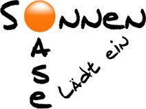 Logo mit Text "Sonnen" und "O" als orange Kugel, "A-Se lädt ein" diagonal nach rechts unten.
