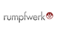Logo mit dem Wort "rumpfwerk" und einem roten Kreis mit einem weißen Symbol am rechten Rand.