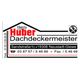 Henry Huber Dachdeckerei-Logo mit Kontaktinfos und Adresse in Neustadt-Glewe.