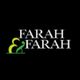 Logo of "Farah & Farah" with stylized ampersand in yellow and green on a black background.