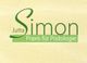 Logo der Praxis für Podologie Jutta Simon in Grün auf beigem Hintergrund.