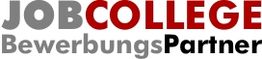 "Logo mit Schrift: JOBCOLLEGE BewerbungsPartner in Grau und Rot."