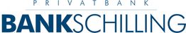 Logo der Privatbank Bank Schilling in blauem Text auf weißem Hintergrund.